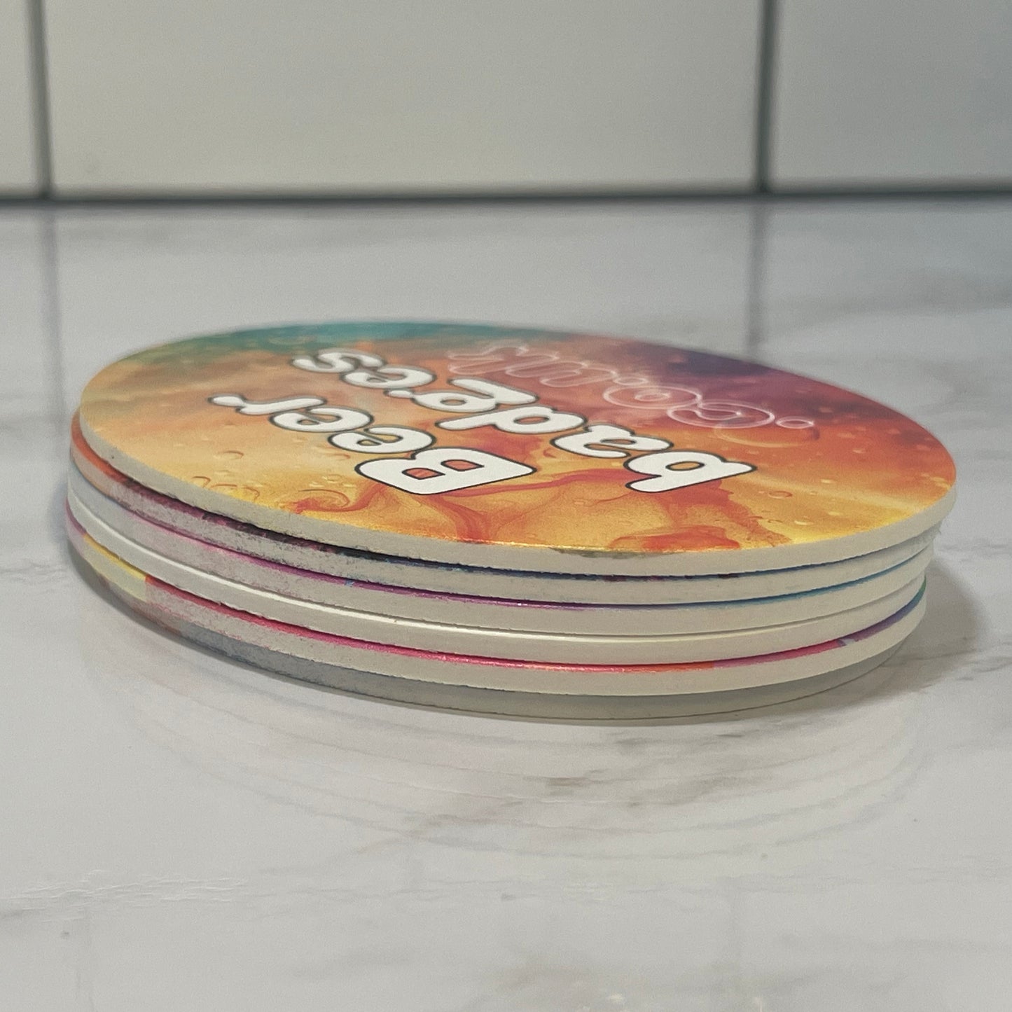 Eco Friendly Customised Oval Cardboard Keg Badge/ Beer Disc (Copy)