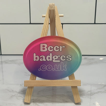 Oval Acrylic Flat With Bevelled Edge Beer Lens