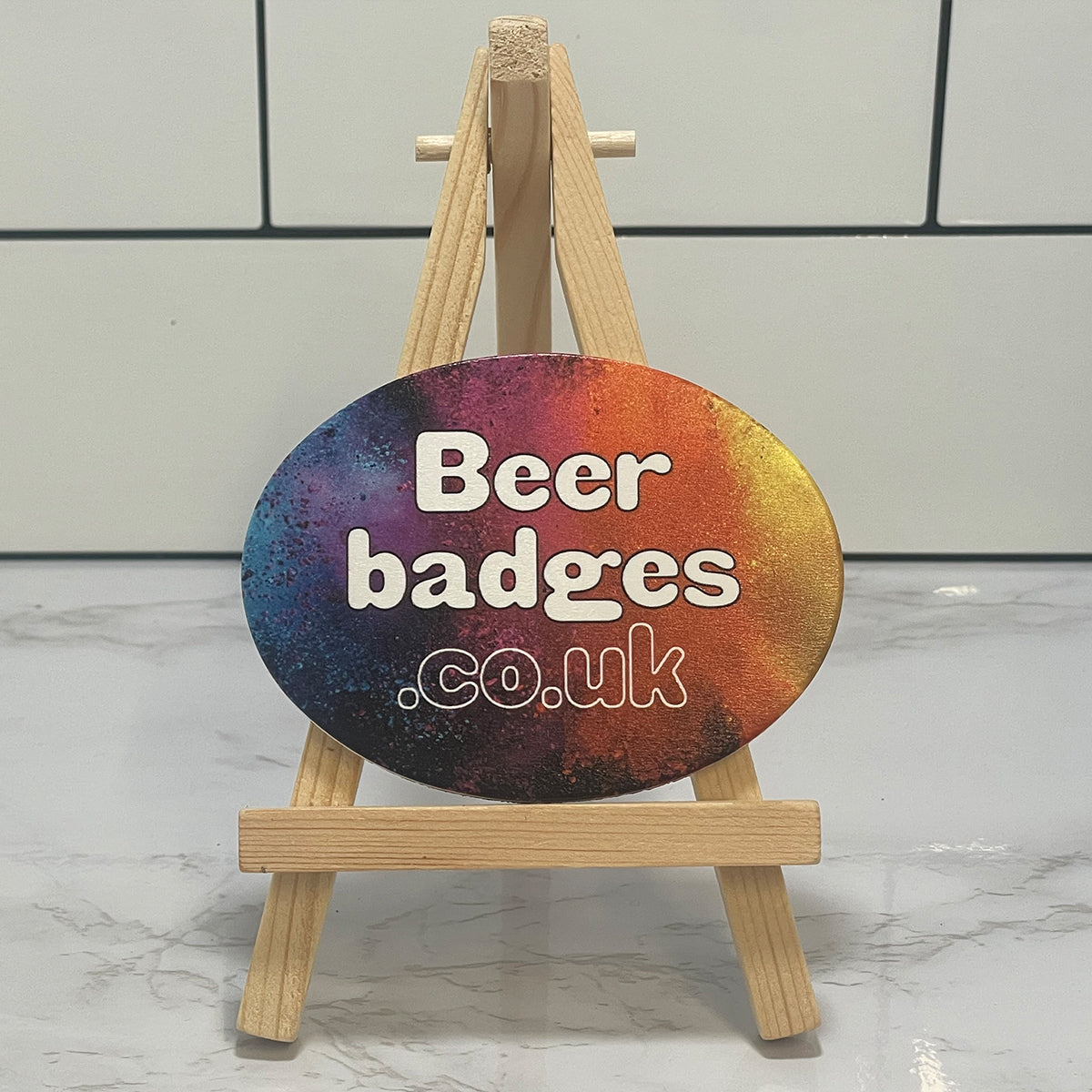Customised Oval Plastic Keg Badge/ Beer Disc
