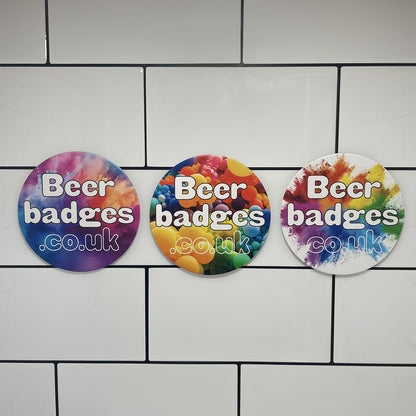 Individuell gestaltetes rundes Kunststoff-Fassabzeichen/Bierscheibe