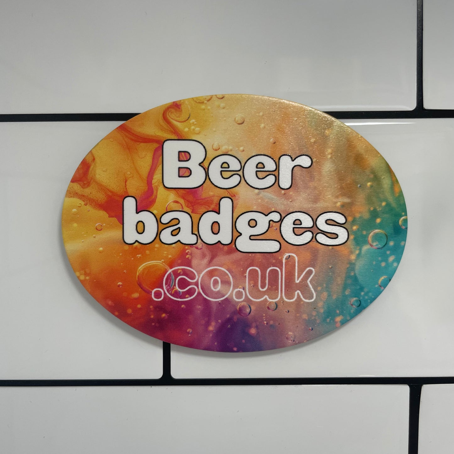 Eco Friendly Customised Oval Cardboard Keg Badge/ Beer Disc (Copy)