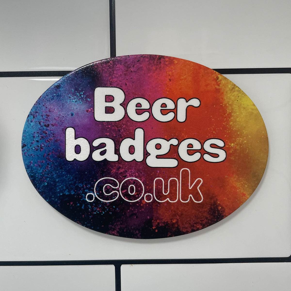 Customised Oval Plastic Keg Badge/ Beer Disc