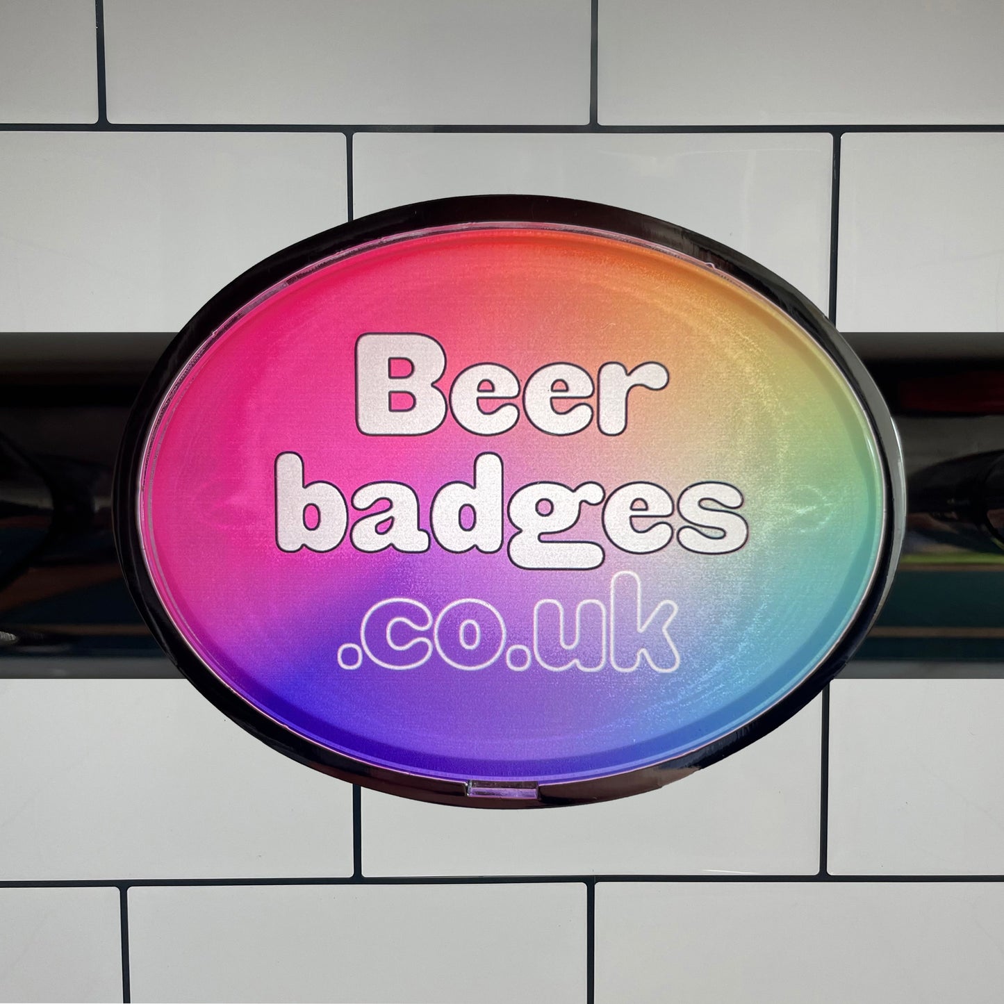 Oval Acrylic Flat With Bevelled Edge Beer Lens
