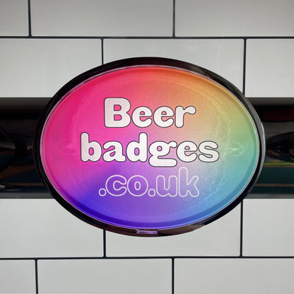 Oval Acrylic Flat With Bevelled Edge Beer Lens